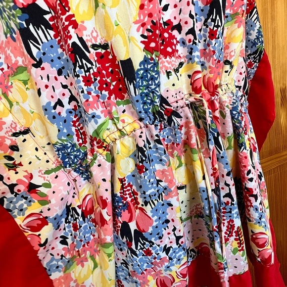 Charter Club Large Vibrant Floral Tassel Tie Boho CottageCore Coastal Grandma - Picture 5 of 11